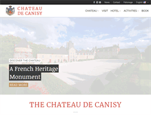 Tablet Screenshot of chateaudecanisy.com